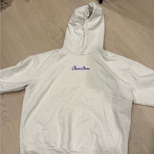 REVOLVE White Hoodie with Purple Logo